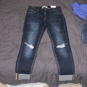 KanCan mid rise ankle skinnies